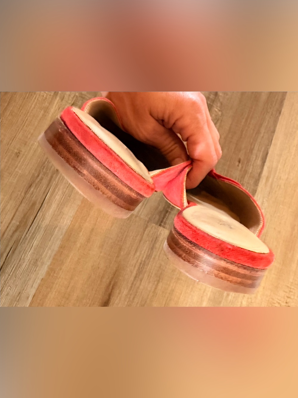 Reformation Belle Suede Flats Red Size 8 - Picture 9 of 15